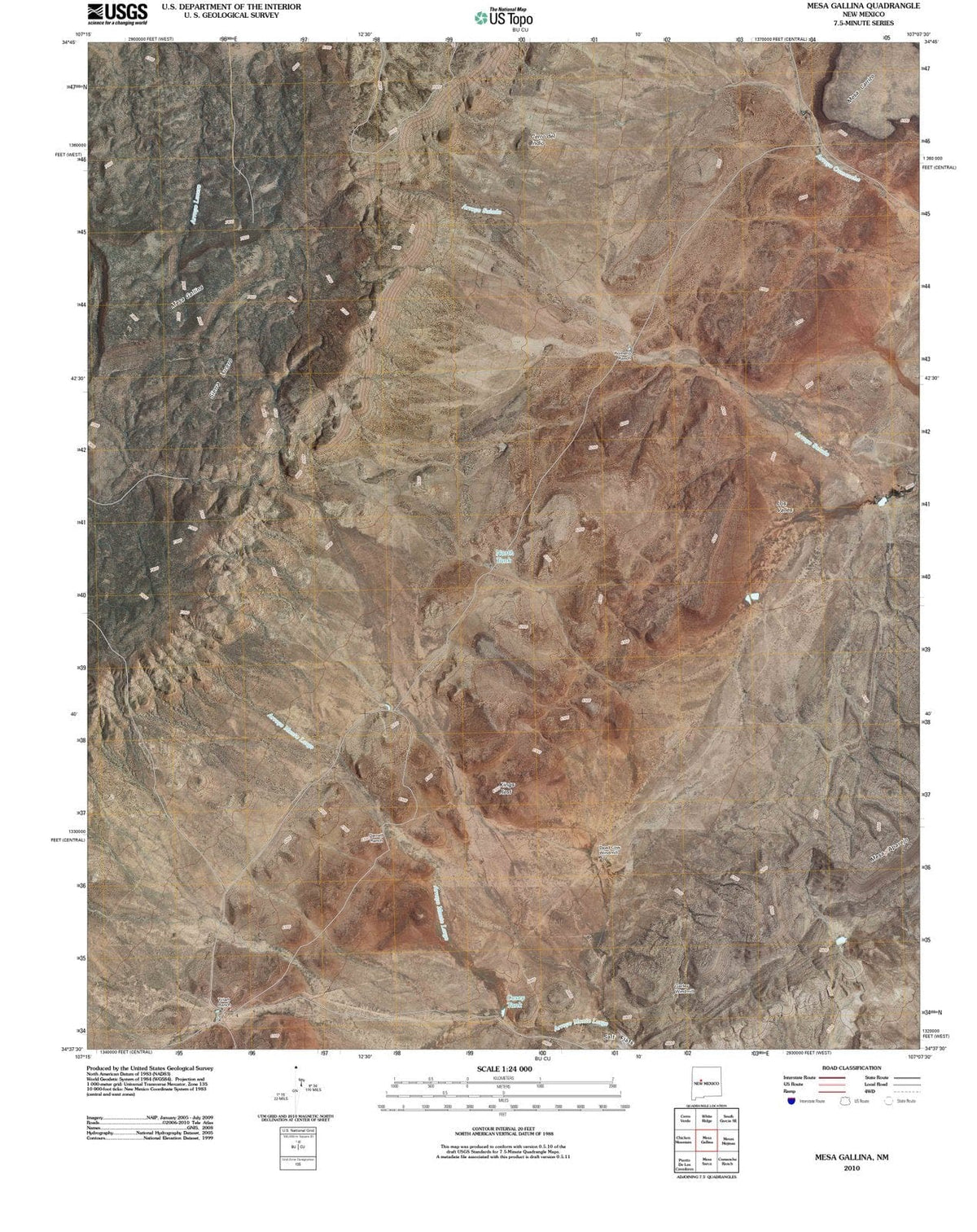2010 Mesa Gallina, NM - New Mexico - USGS Topographic Map