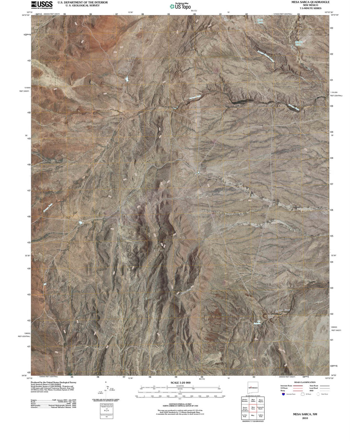 2010 Mesa Sarca, NM - New Mexico - USGS Topographic Map