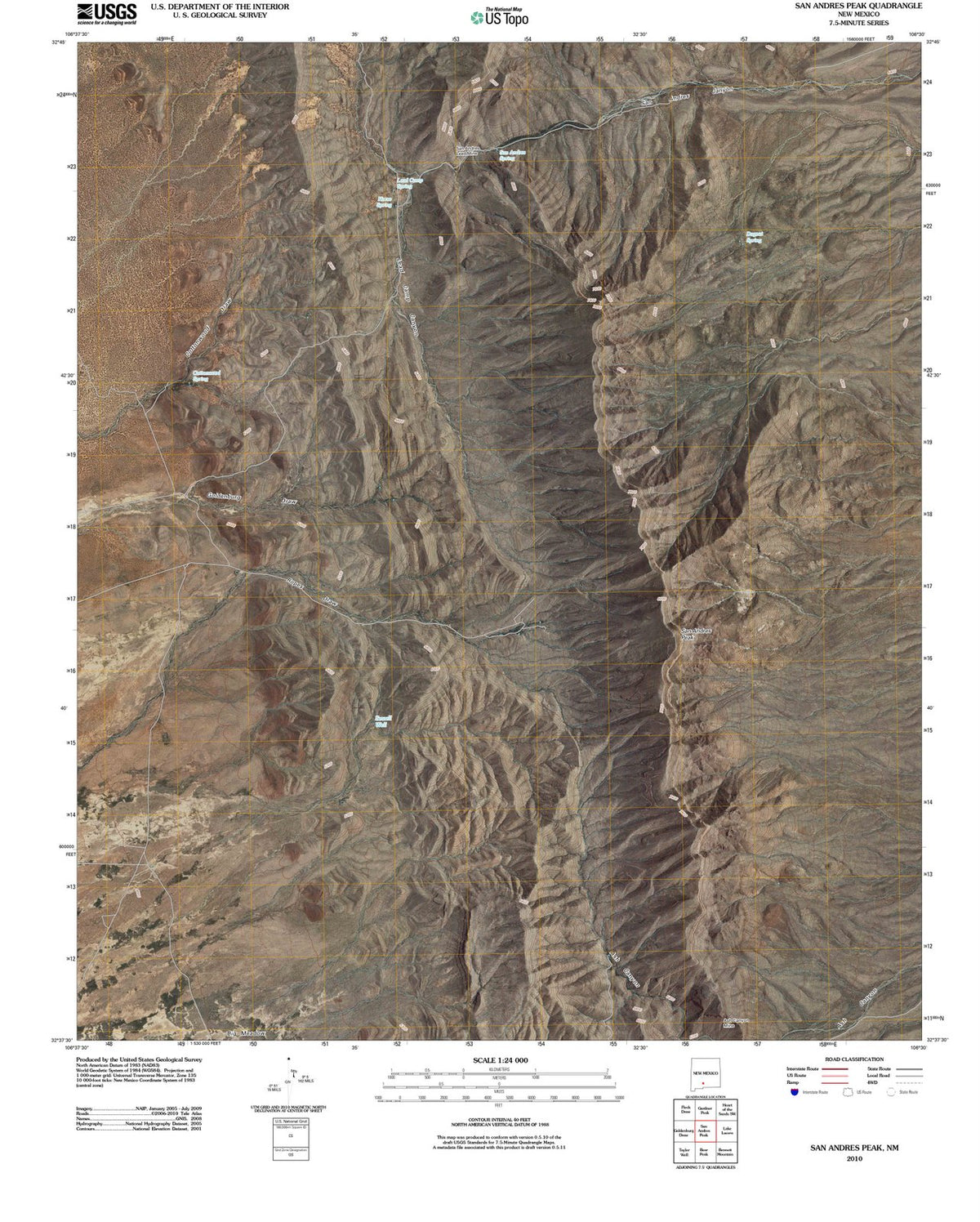 2010 San Andres Peak, NM - New Mexico - USGS Topographic Map