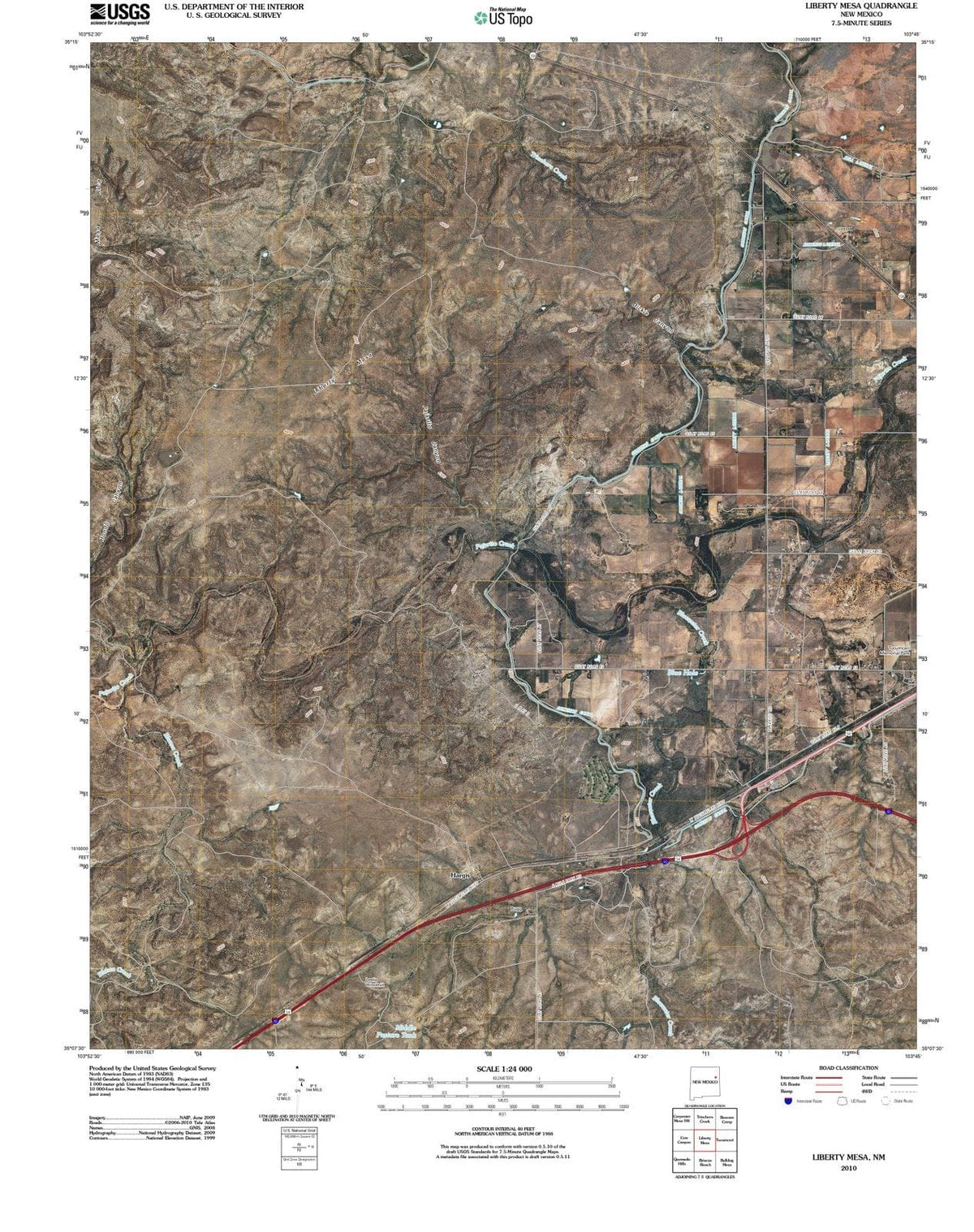 2010 Liberty Mesa, NM - New Mexico - USGS Topographic Map
