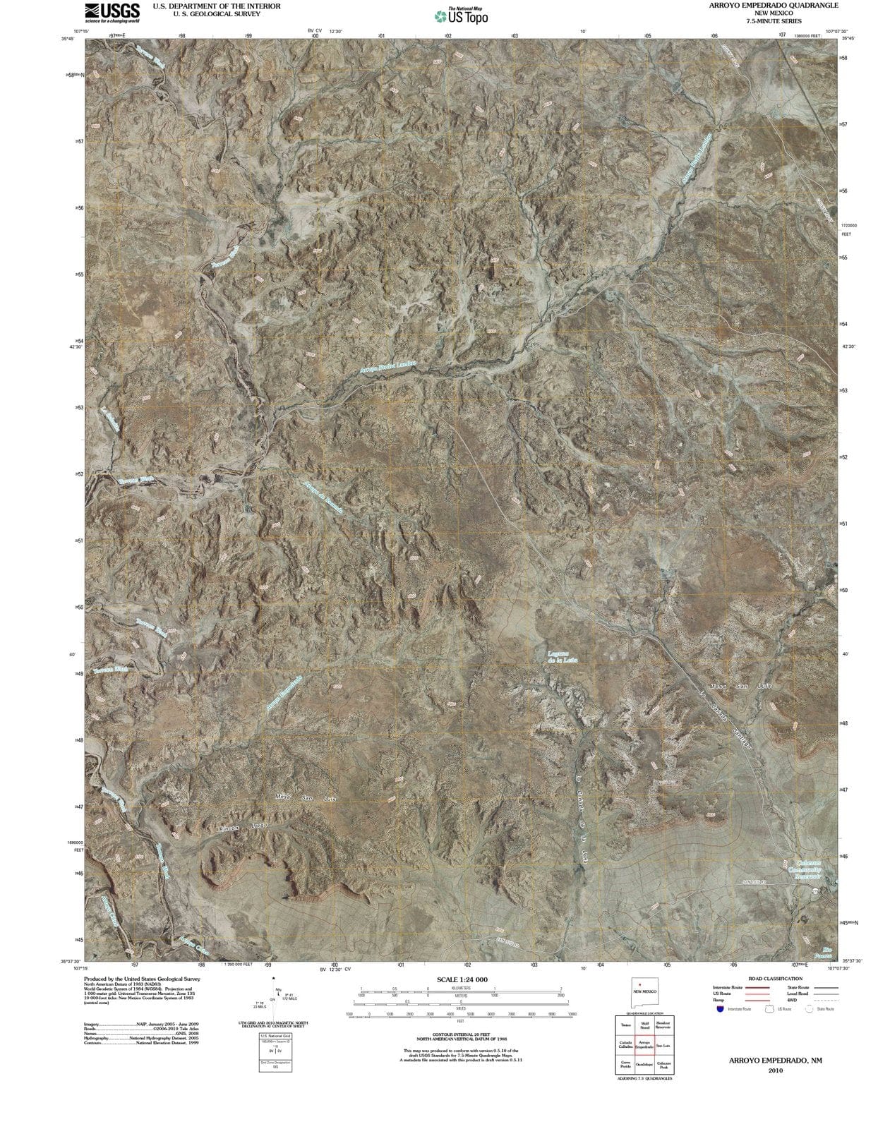 2010 Arroyo Empedrado, NM - New Mexico - USGS Topographic Map