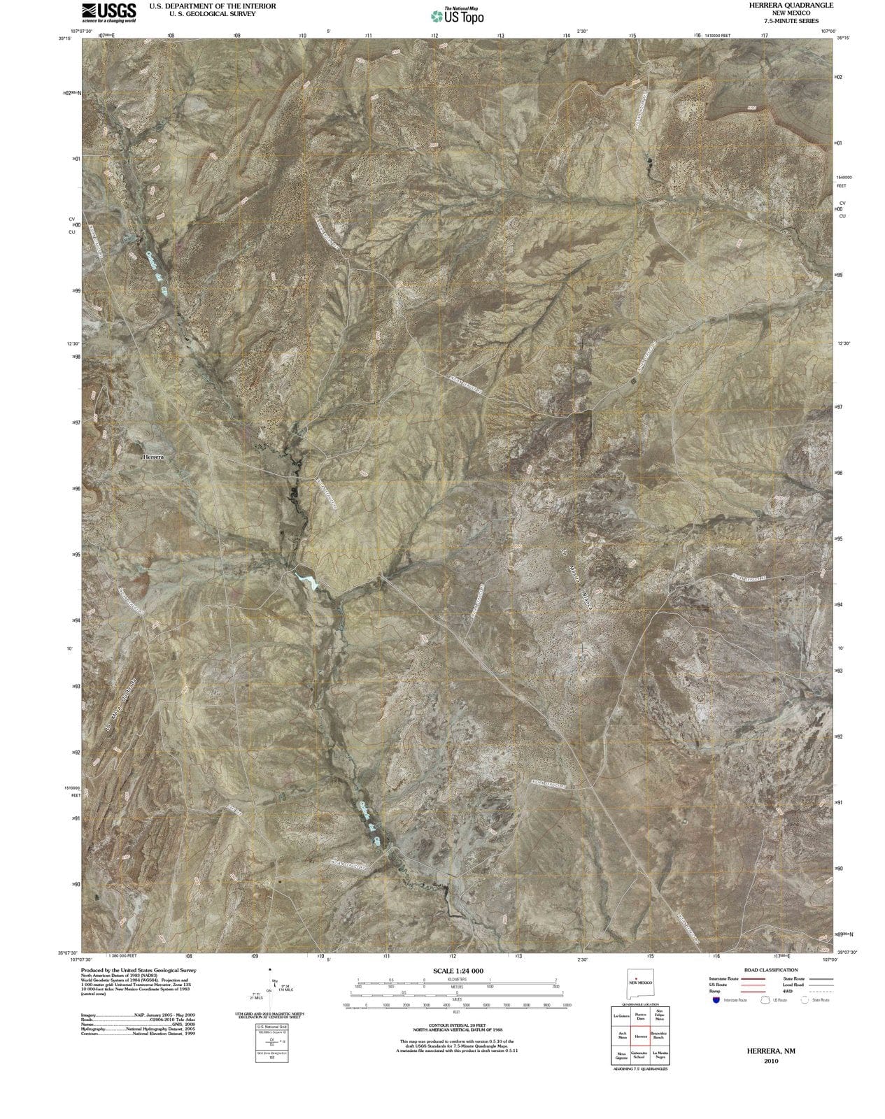 2010 Herrera, NM - New Mexico - USGS Topographic Map