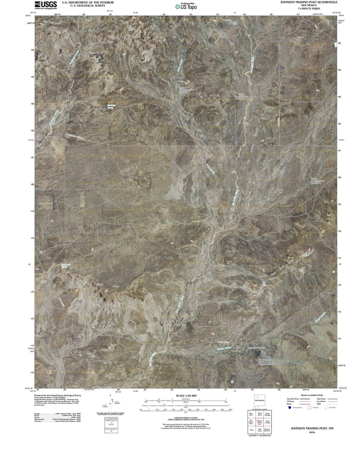 2010 Johnson Trading Post, NM - New Mexico - USGS Topographic Map