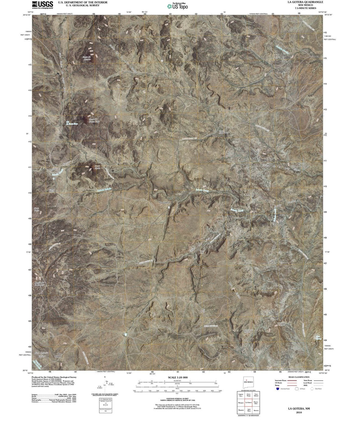 2010 La Gotera, NM - New Mexico - USGS Topographic Map
