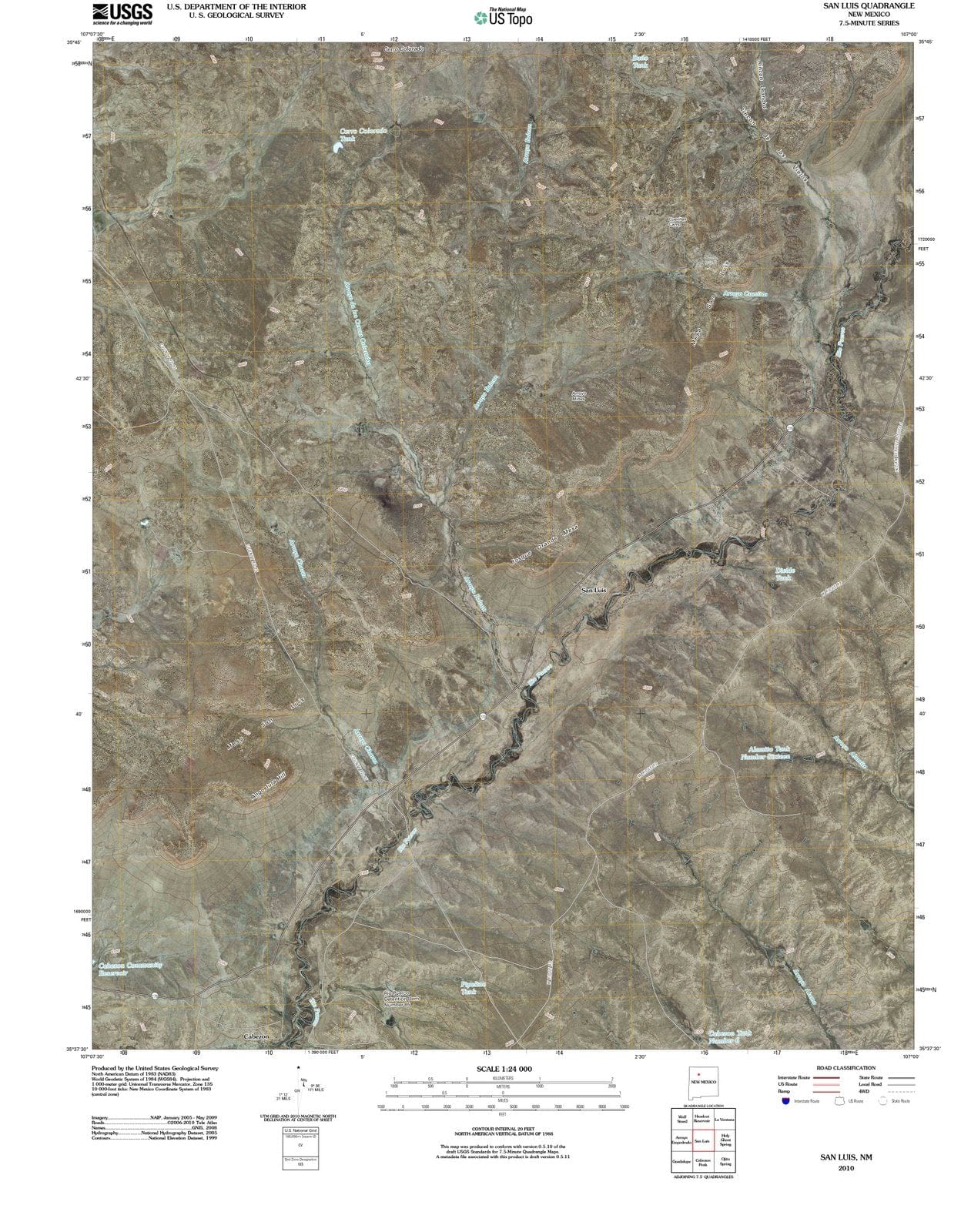 2010 San Luis, NM - New Mexico - USGS Topographic Map