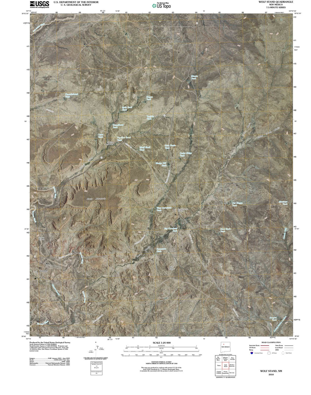2010 Wolf Stand, NM - New Mexico - USGS Topographic Map