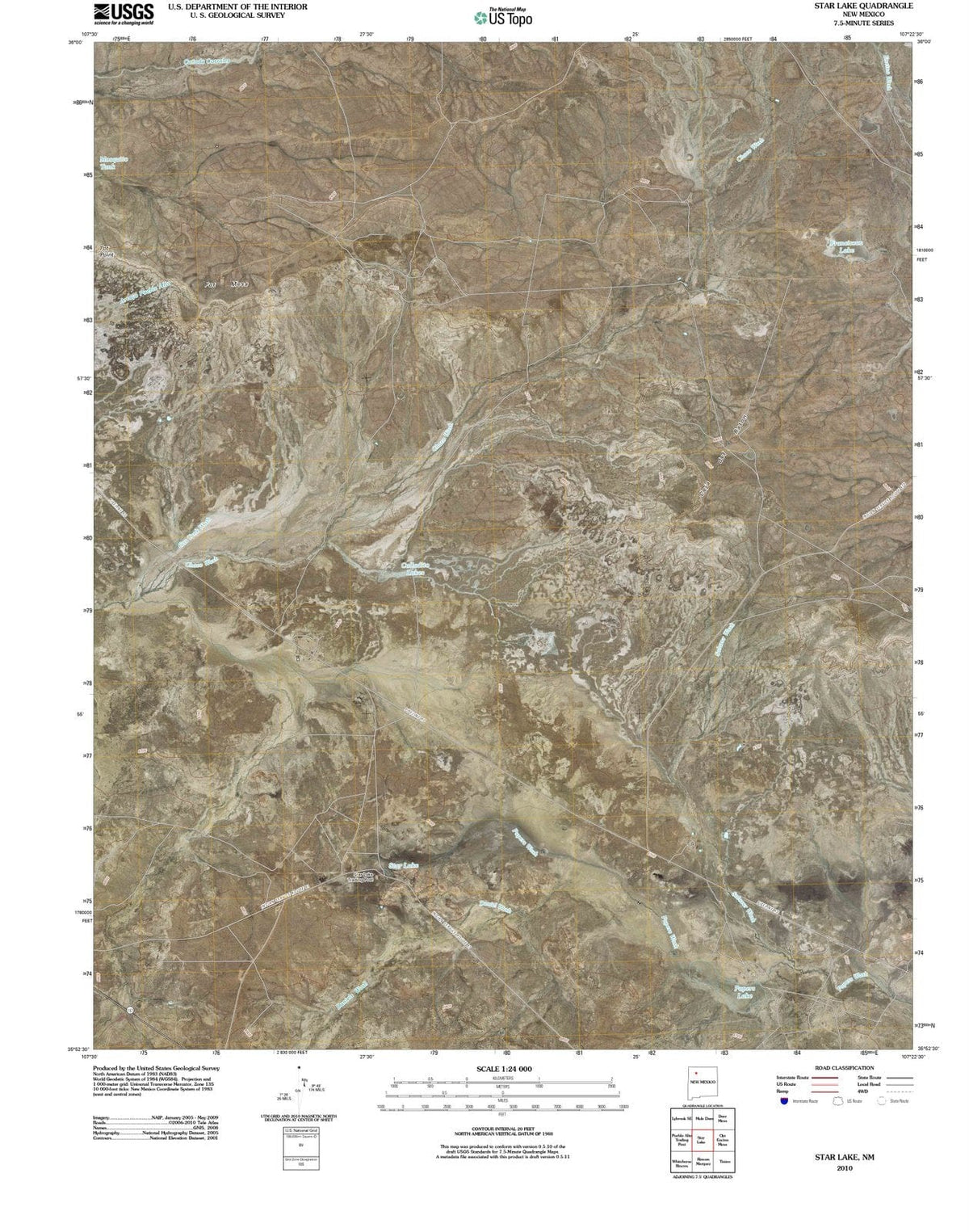 2010 Star Lake, NM - New Mexico - USGS Topographic Map