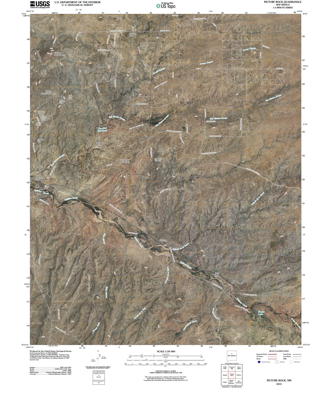 2010 Picture Rock, NM - New Mexico - USGS Topographic Map