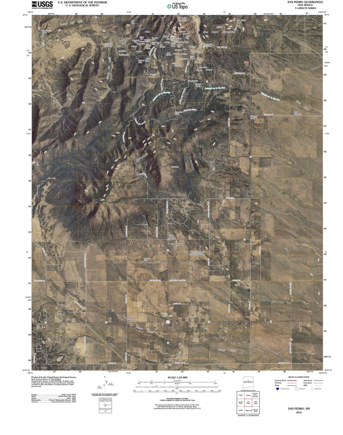 2010 San Pedro, NM - New Mexico - USGS Topographic Map