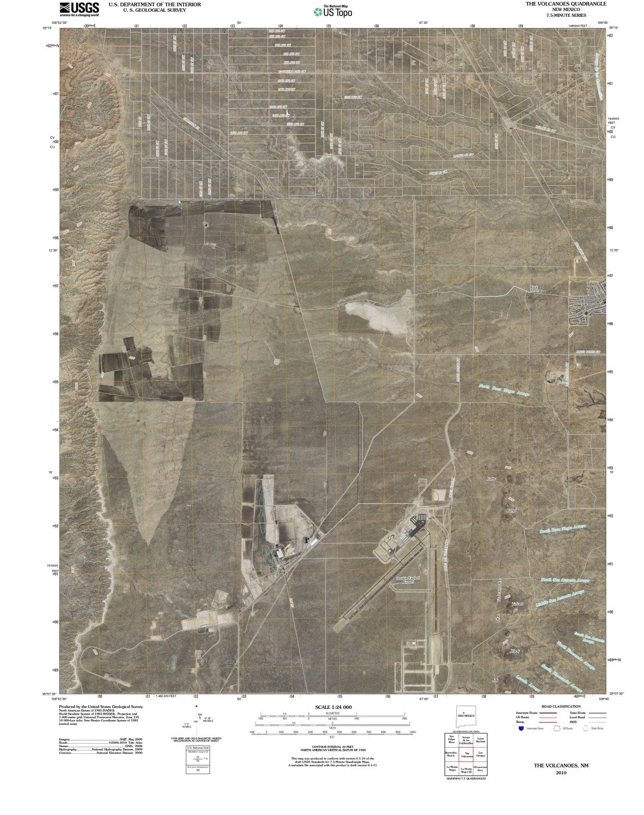 2010 The Volcanoes, NM - New Mexico - USGS Topographic Map