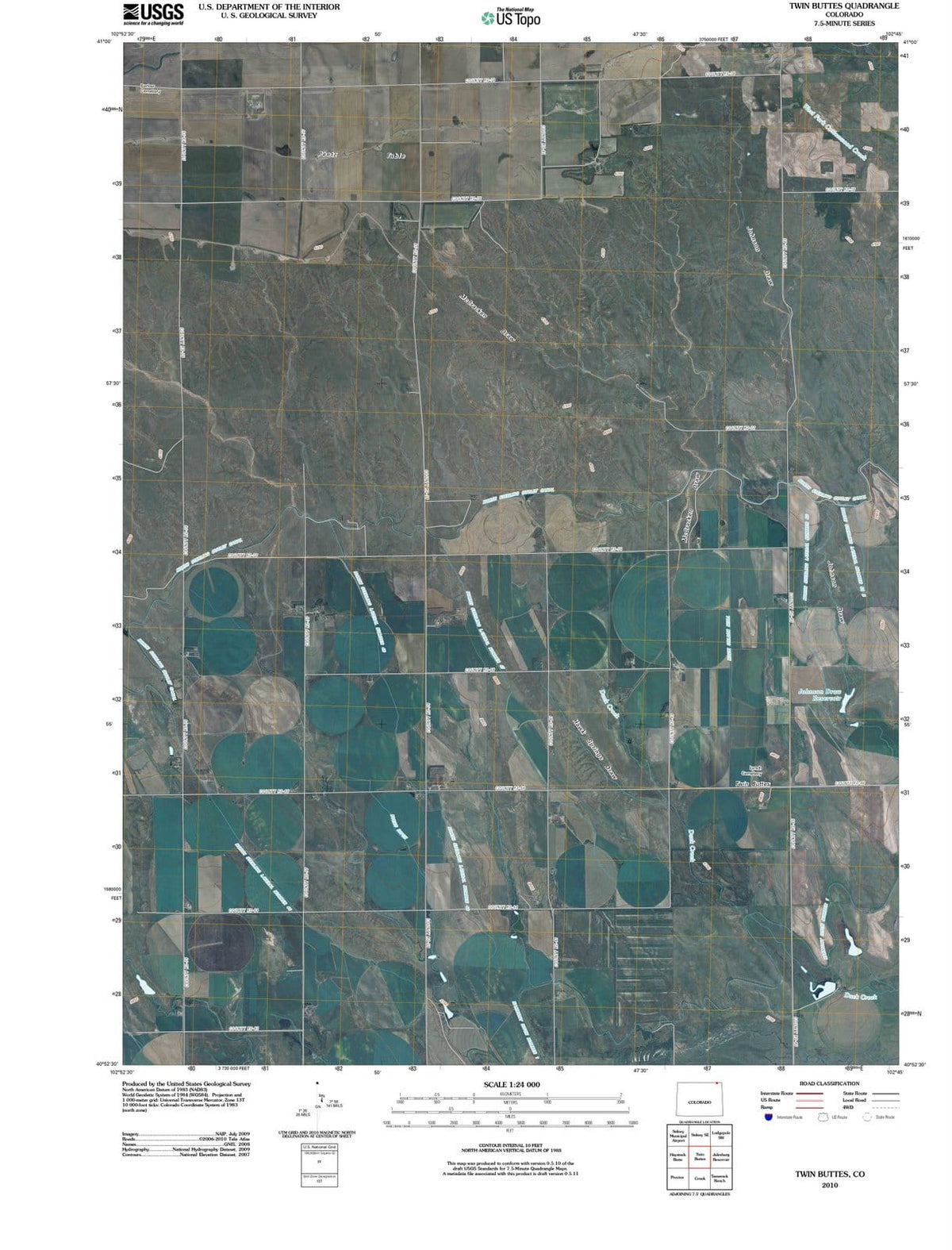 2010 Twin Buttes, CO - Colorado - USGS Topographic Map