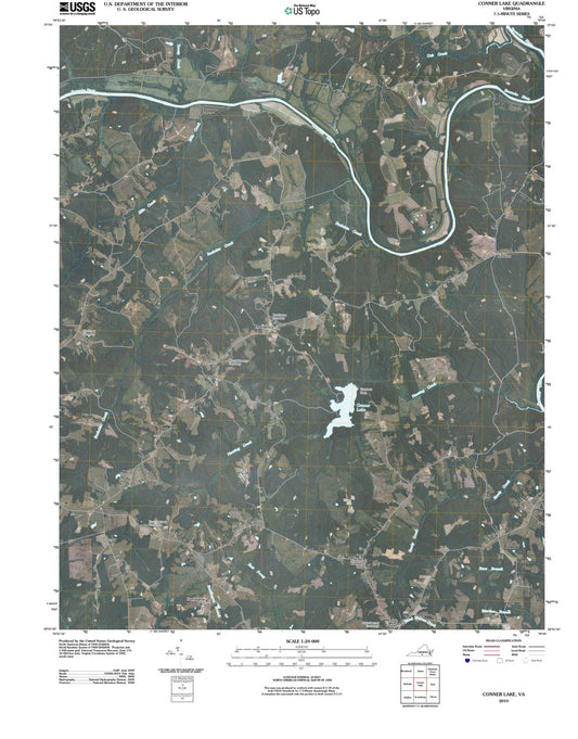 2010 Conner Lake, VA - Virginia - USGS Topographic Map