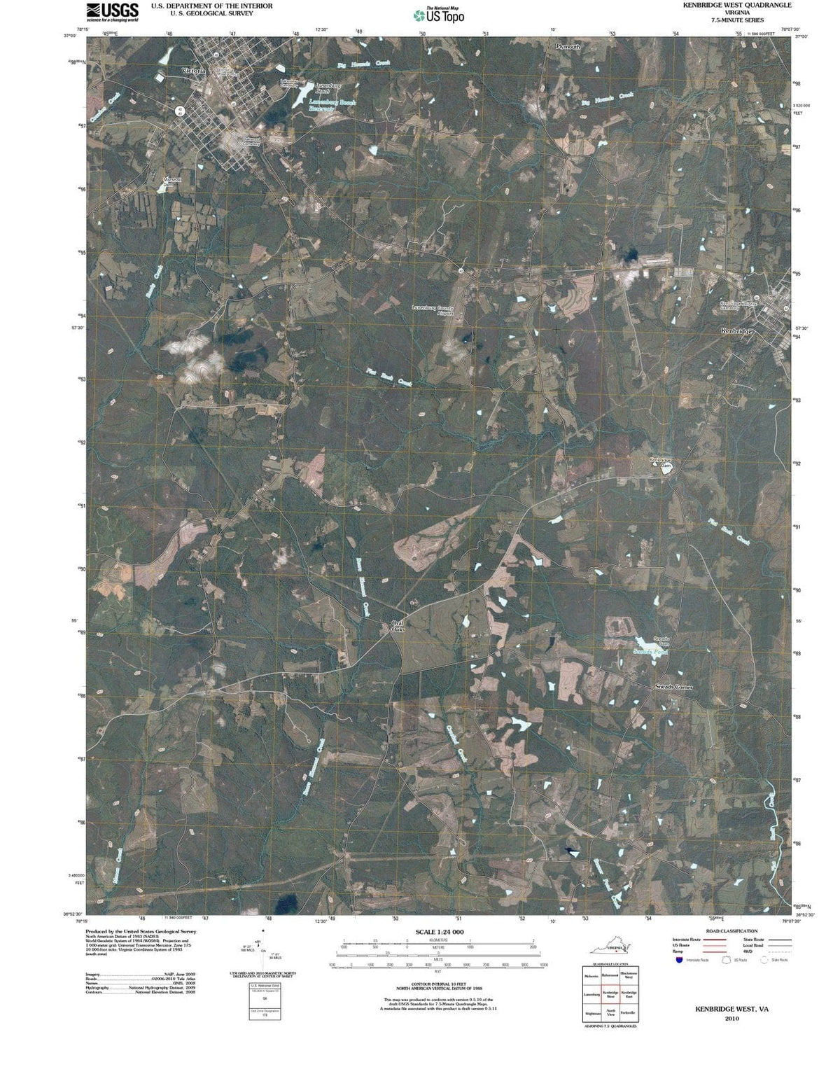 2010 Kenbridge West, VA - Virginia - USGS Topographic Map