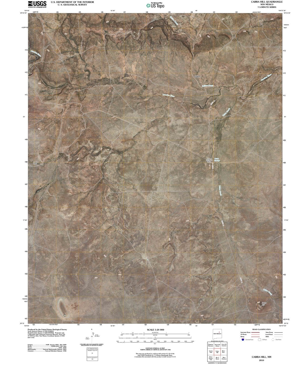 2010 Cabra Hill, NM - New Mexico - USGS Topographic Map