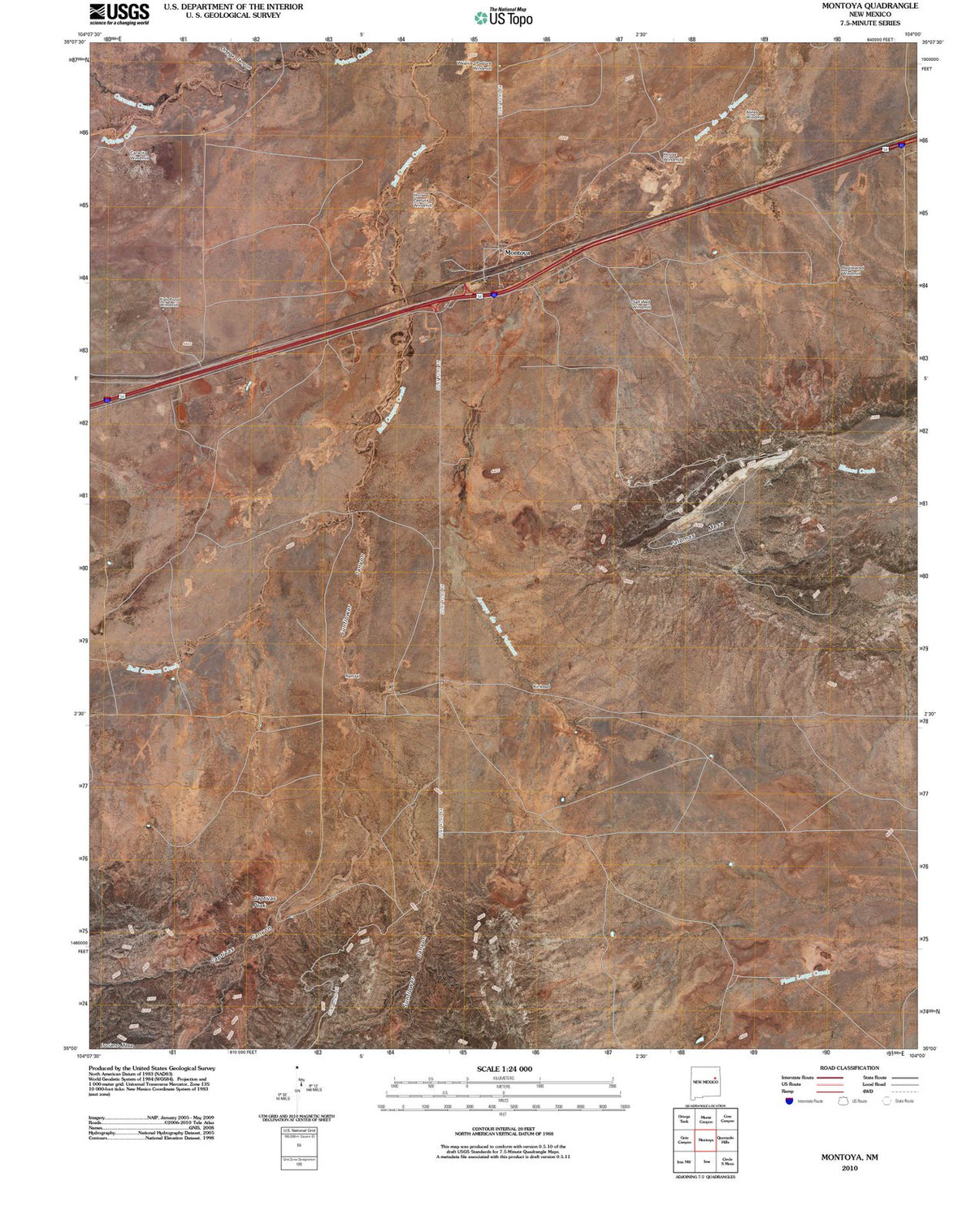 2010 Montoya, NM - New Mexico - USGS Topographic Map