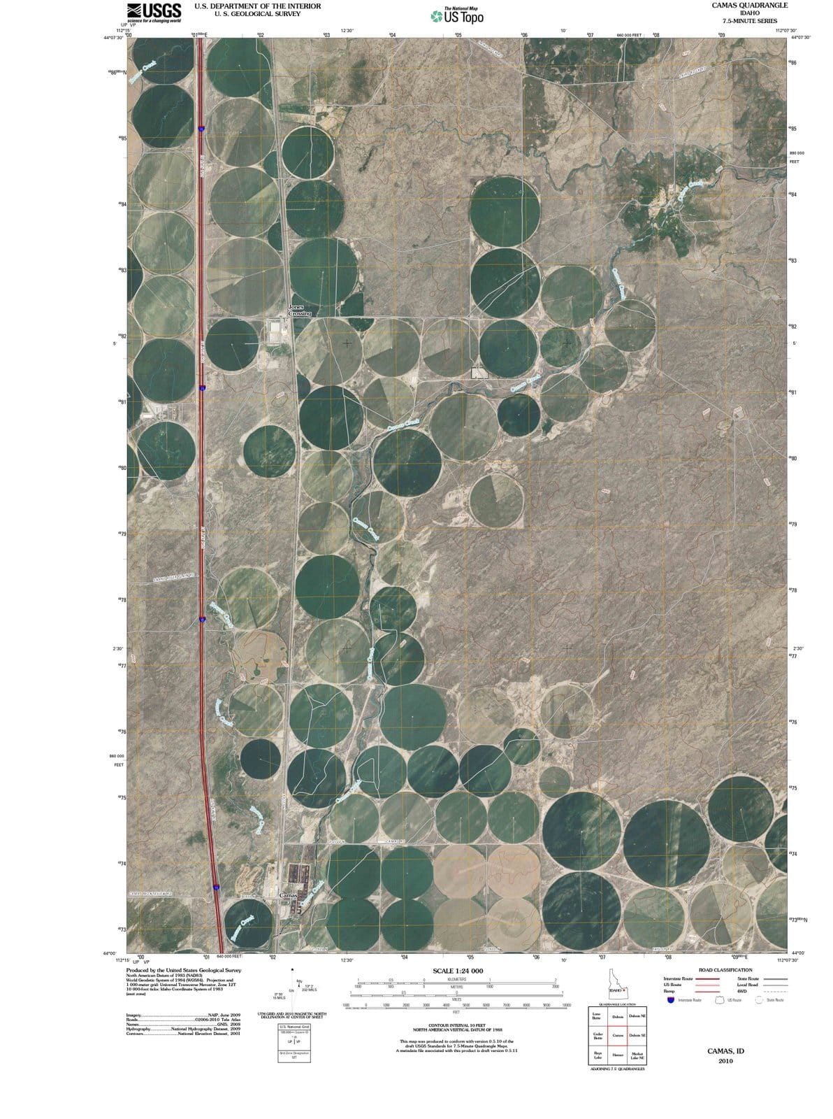 2010 Camas, ID - Idaho - USGS Topographic Map