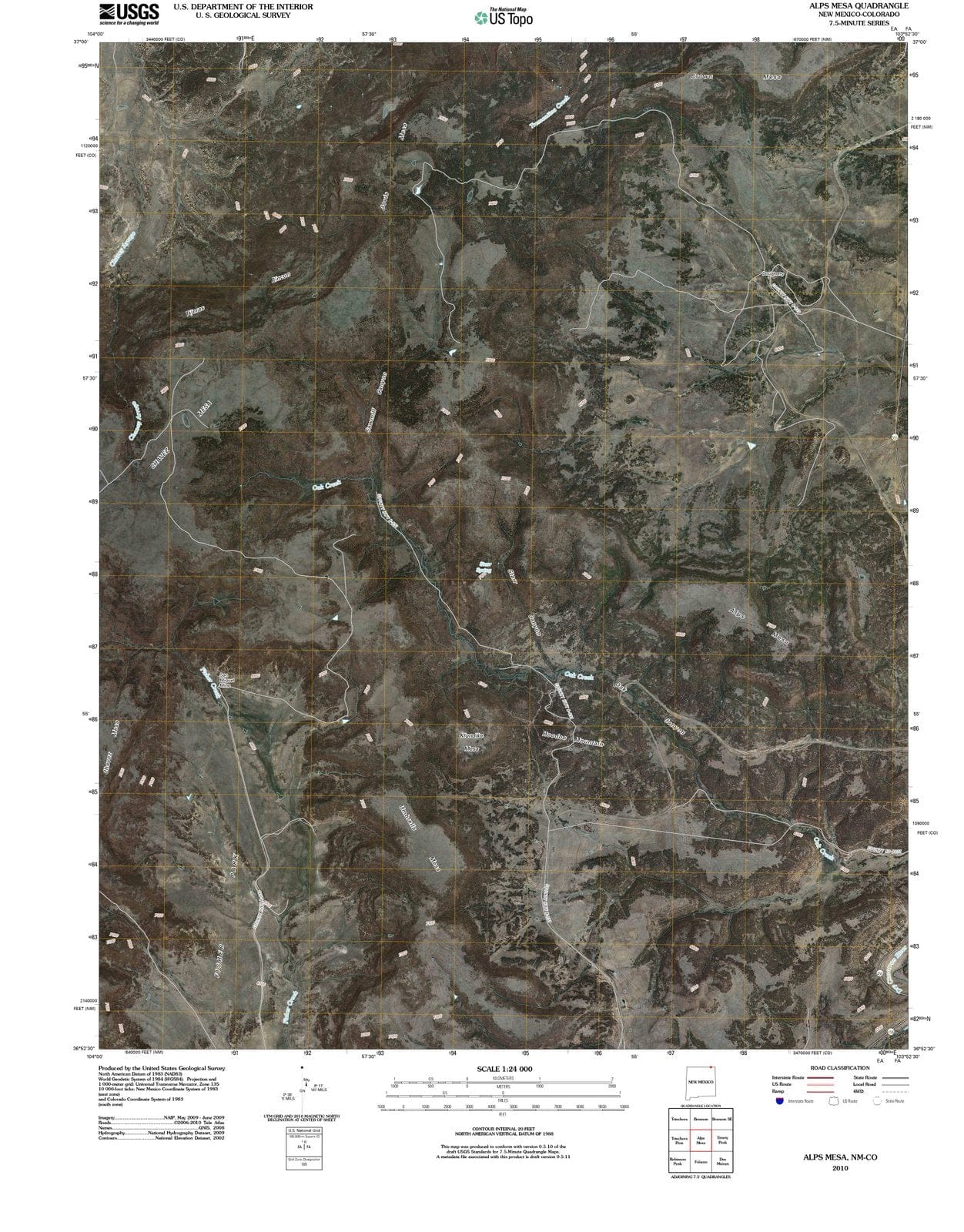 2010 Alps Mesa, NM - New Mexico - USGS Topographic Map