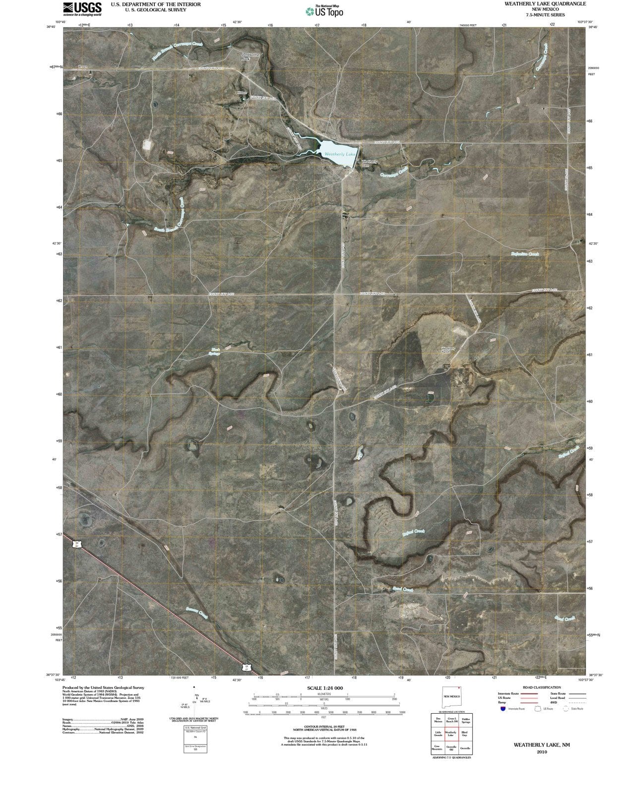 2010 Weatherly Lake, NM - New Mexico - USGS Topographic Map