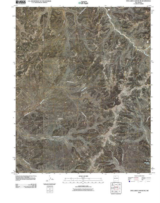 2010 Five Lakes Canyon, NM - New Mexico - USGS Topographic Map