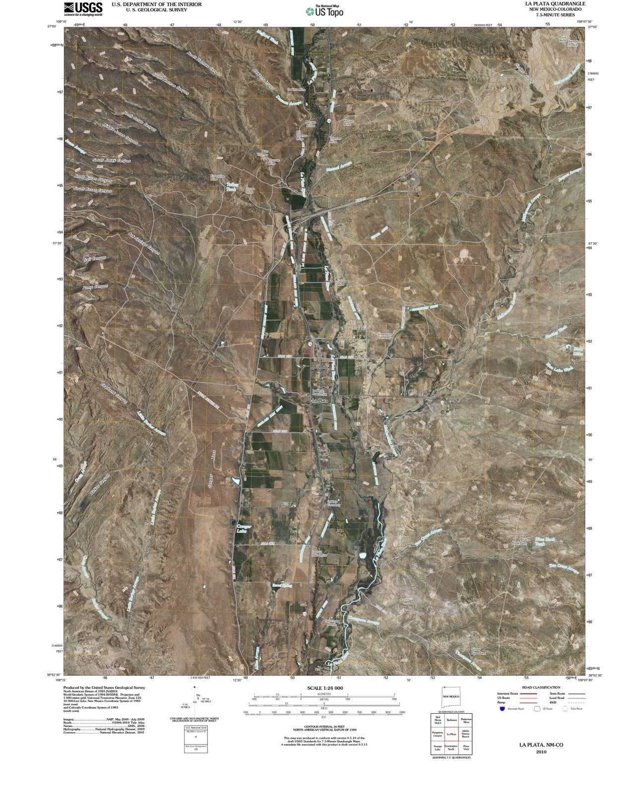 2010 La Plata, NM - New Mexico - USGS Topographic Map