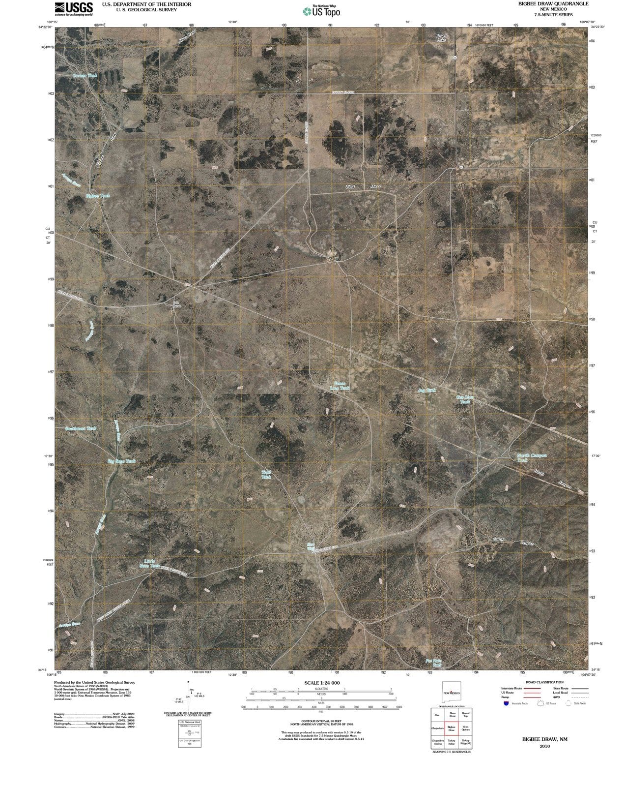 2010 Bigbeeraw, NM - New Mexico - USGS Topographic Map