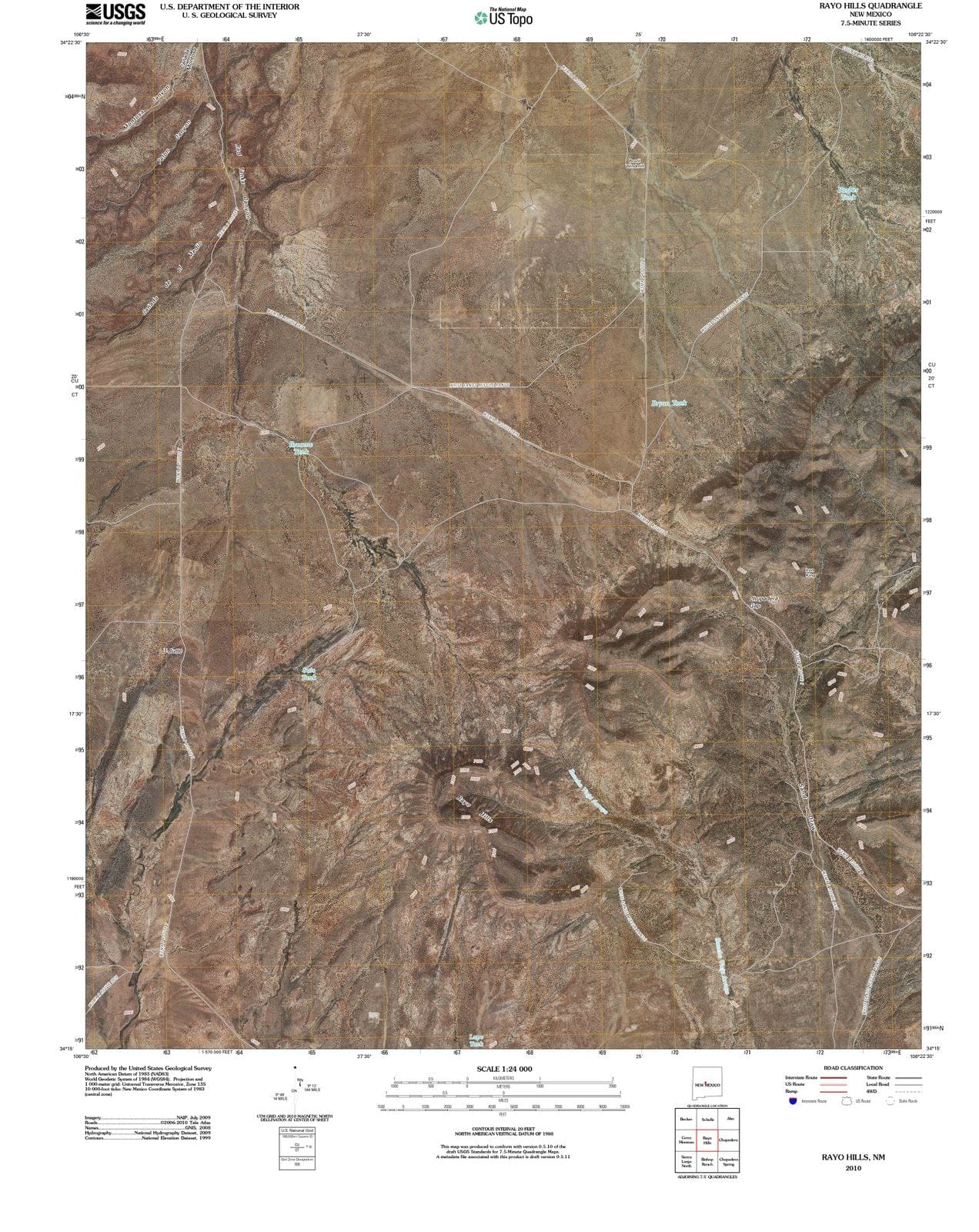2010 Rayo Hills, NM - New Mexico - USGS Topographic Map