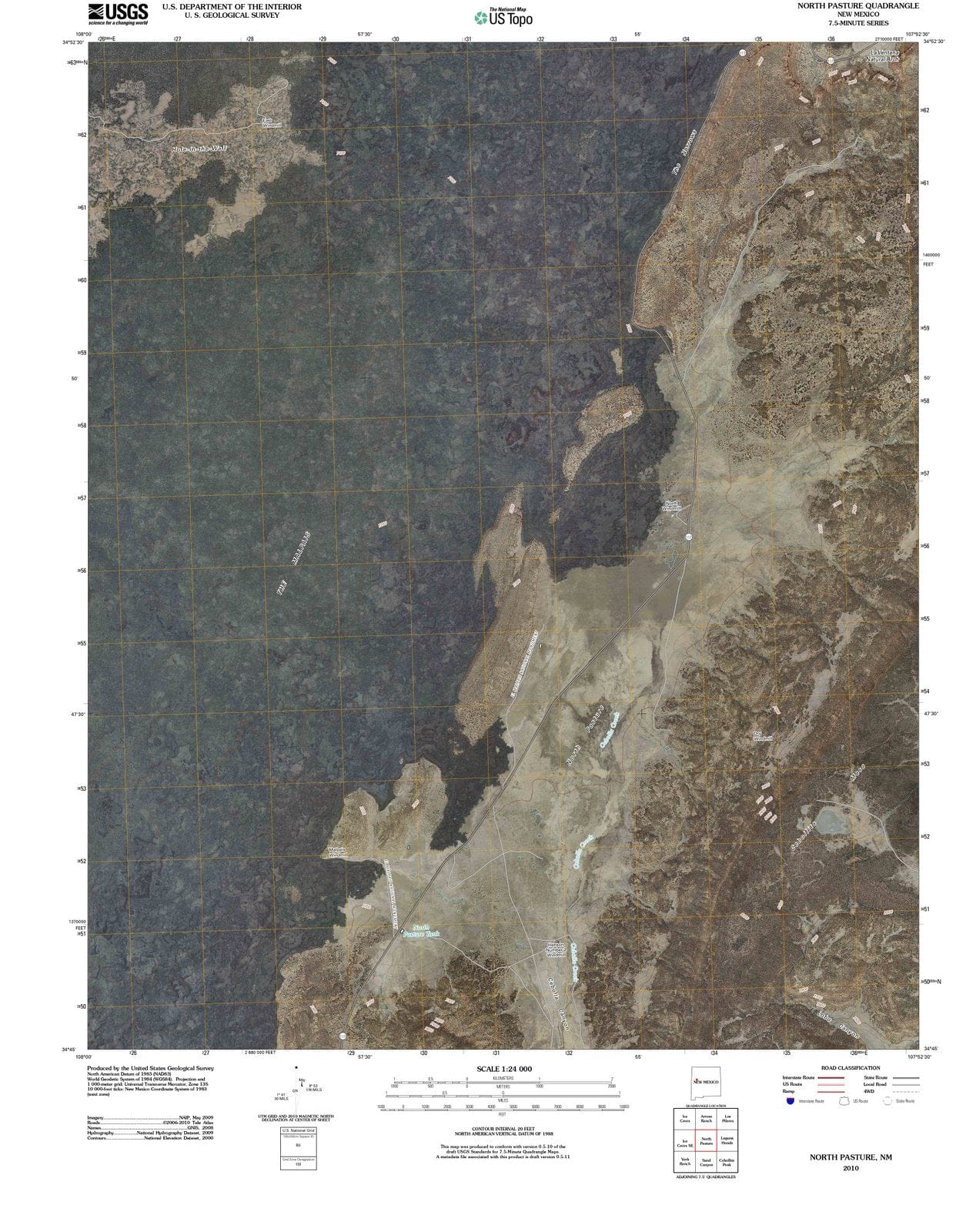 2010 North Pasture, NM - New Mexico - USGS Topographic Map
