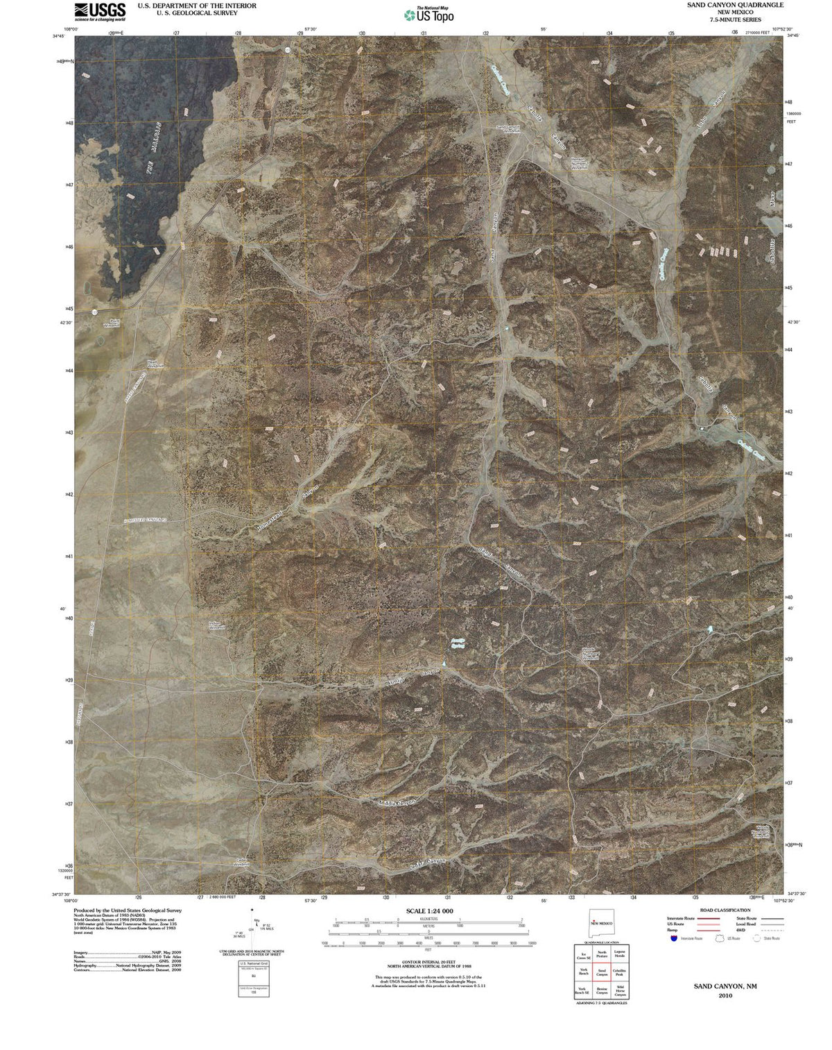2010 Sand Canyon, NM - New Mexico - USGS Topographic Map