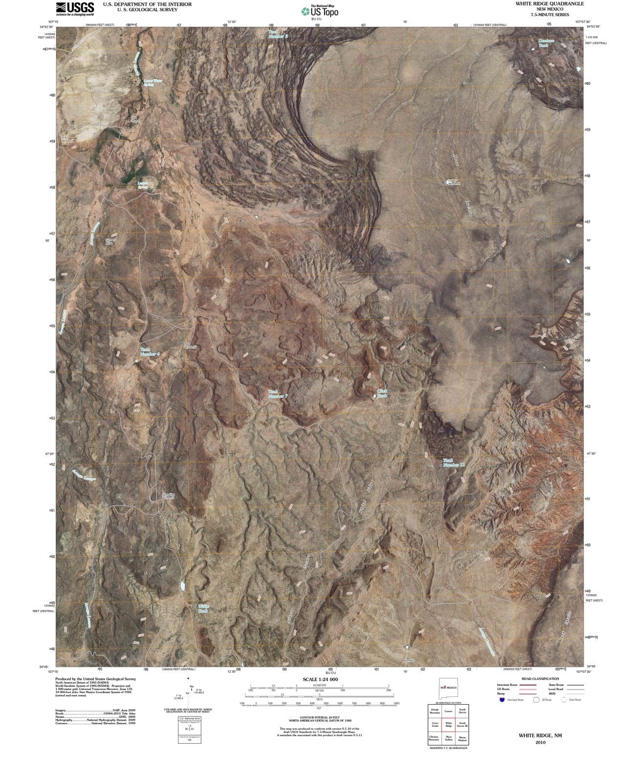 2010 White Ridge, NM - New Mexico - USGS Topographic Map