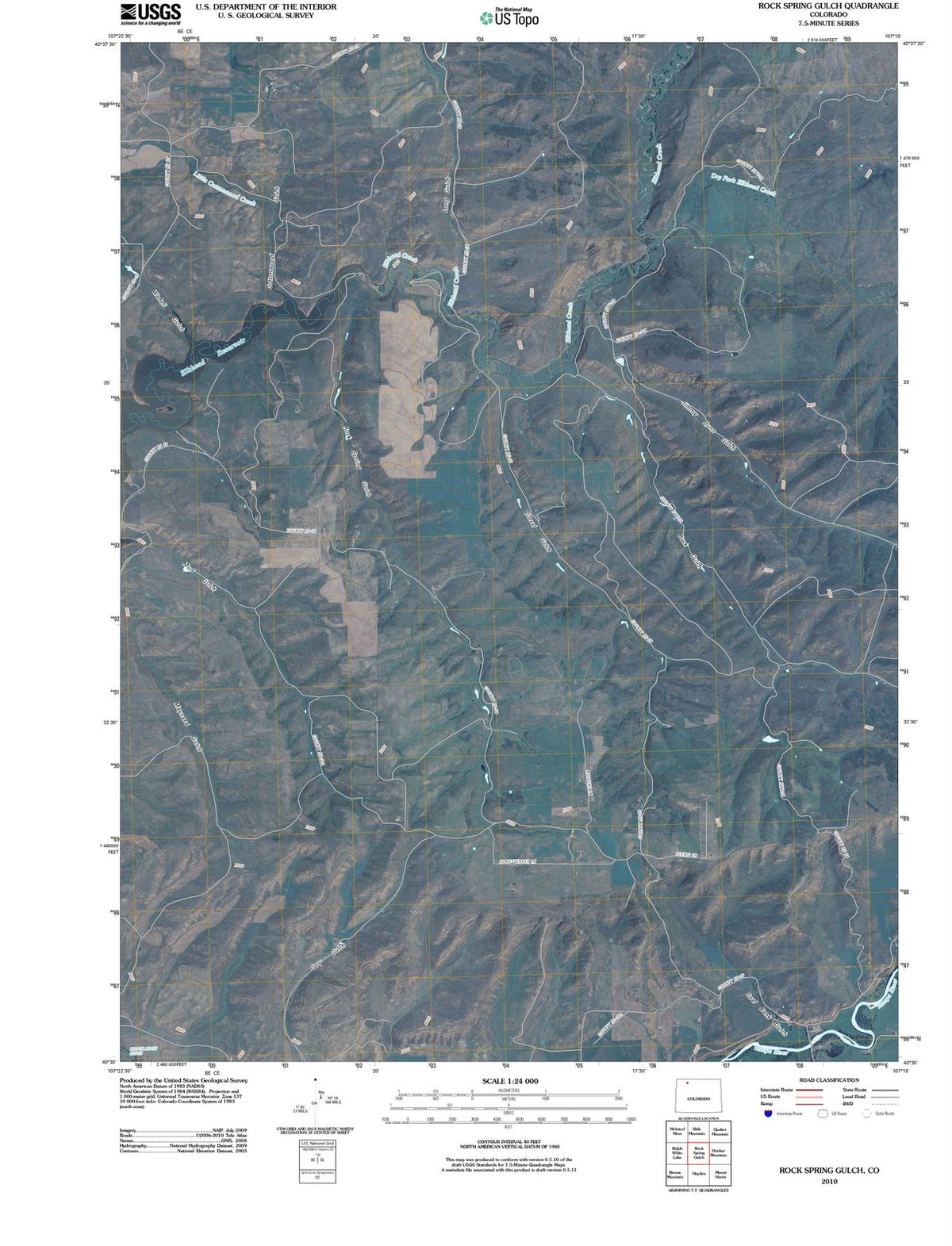2010 Rock Spring Gulch, CO - Colorado - USGS Topographic Map