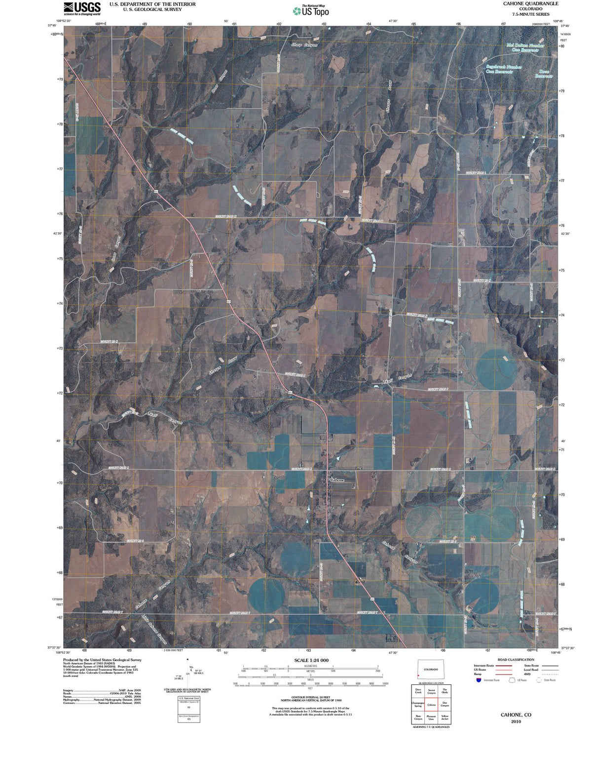 2010 Cahone, CO - Colorado - USGS Topographic Map