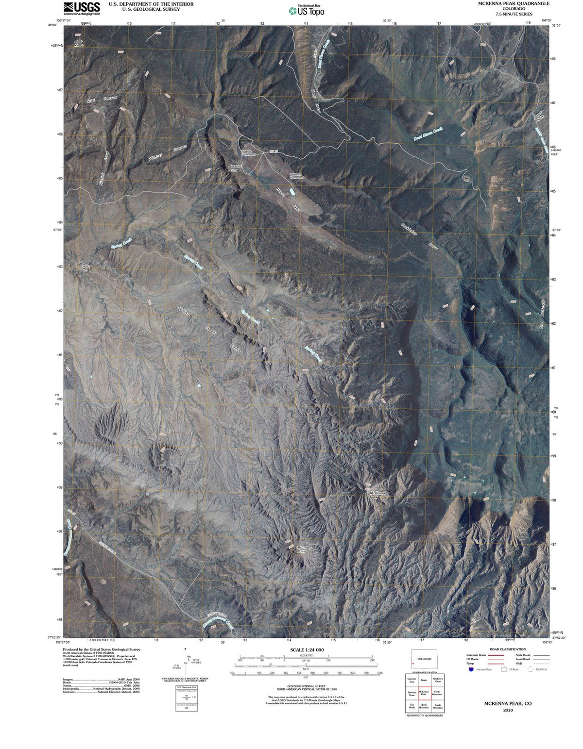 2010 McKenna Peak, CO - Colorado - USGS Topographic Map