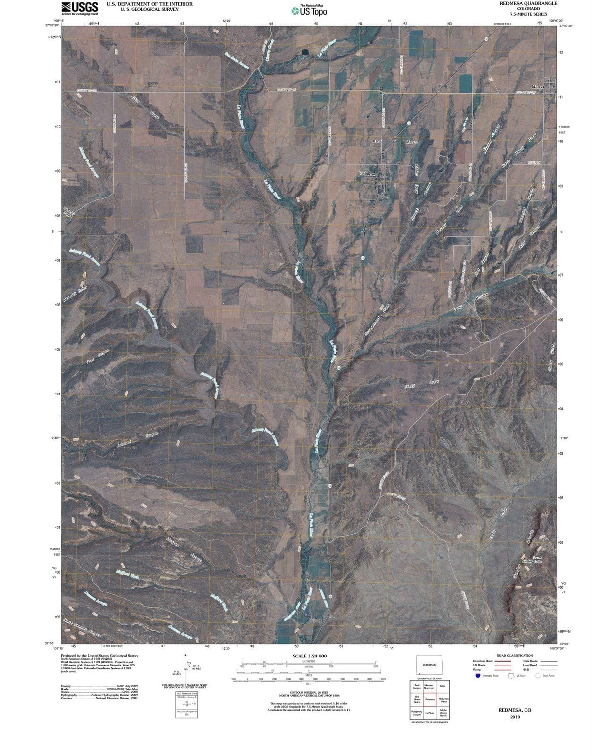 2010 Redmesa, CO - Colorado - USGS Topographic Map