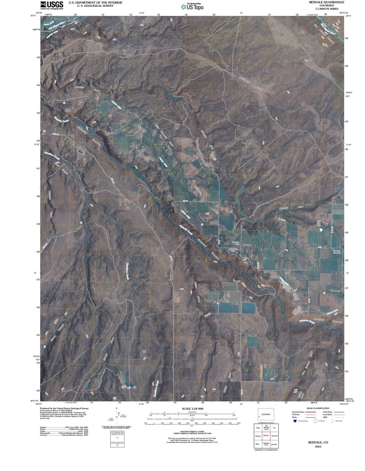 2010 Redvale, CO - Colorado - USGS Topographic Map