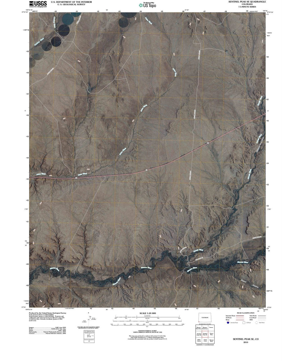 2010 Sentinel Peak, CO - Colorado - USGS Topographic Map
