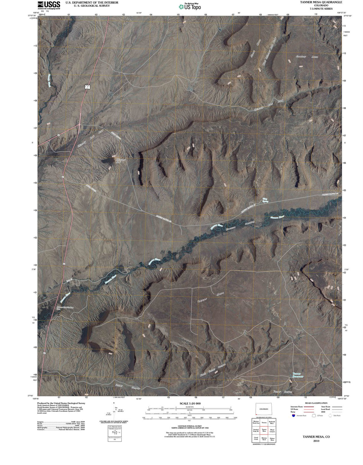 2010 Tanner Mesa, CO - Colorado - USGS Topographic Map