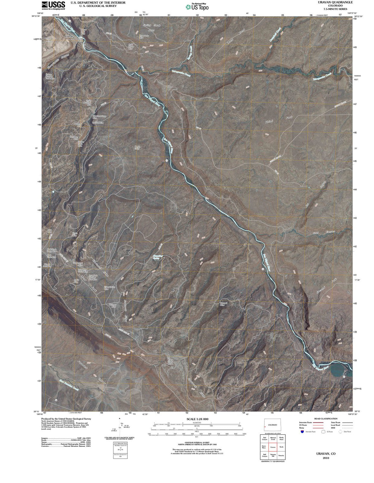 2010 Uravan, CO - Colorado - USGS Topographic Map