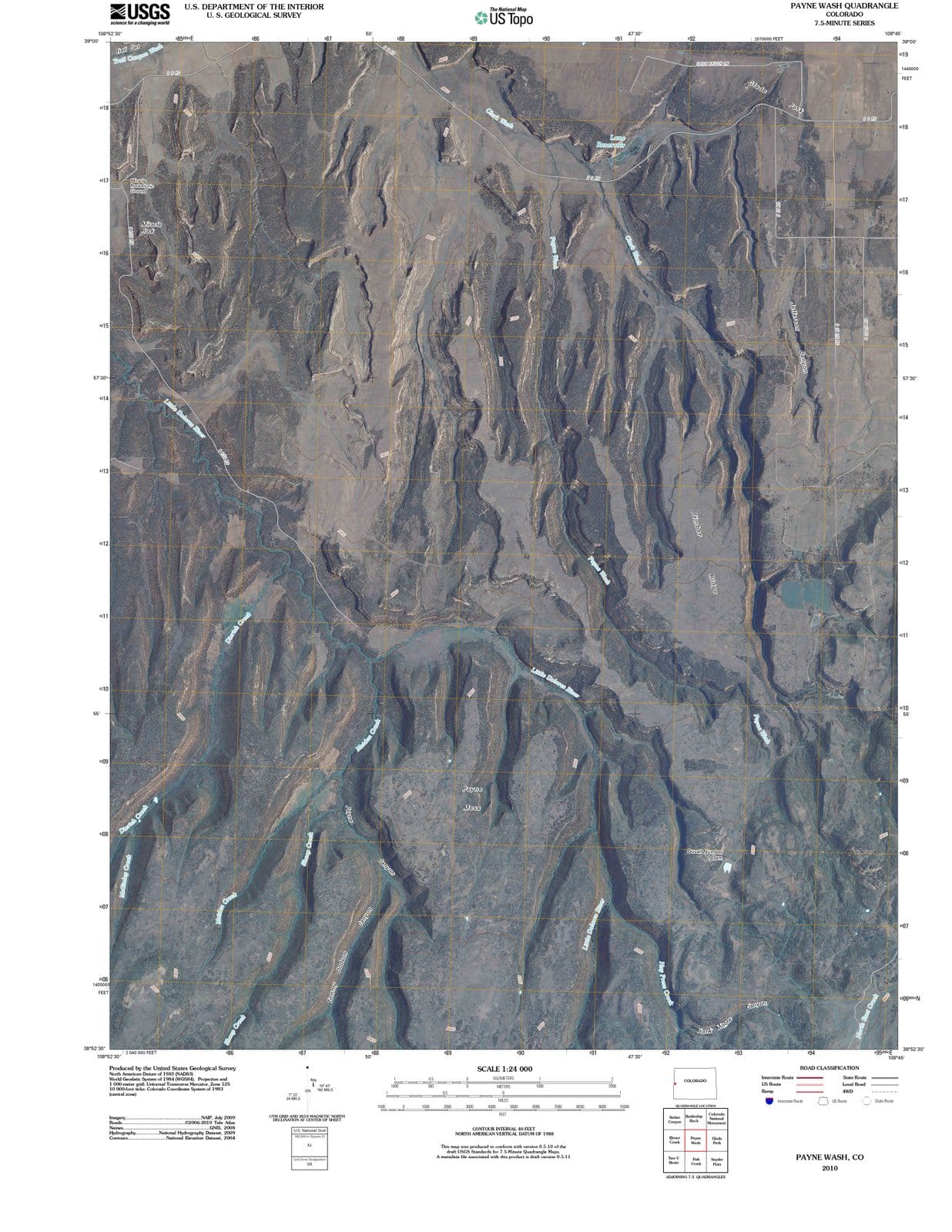2010 Payne Wash, CO - Colorado - USGS Topographic Map