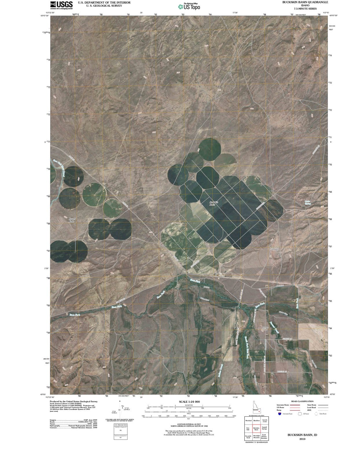 2010 Buckskin Basin, ID - Idaho - USGS Topographic Map