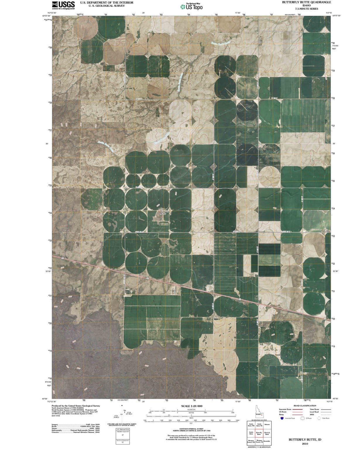 2010 Butterfly Butte, ID - Idaho - USGS Topographic Map
