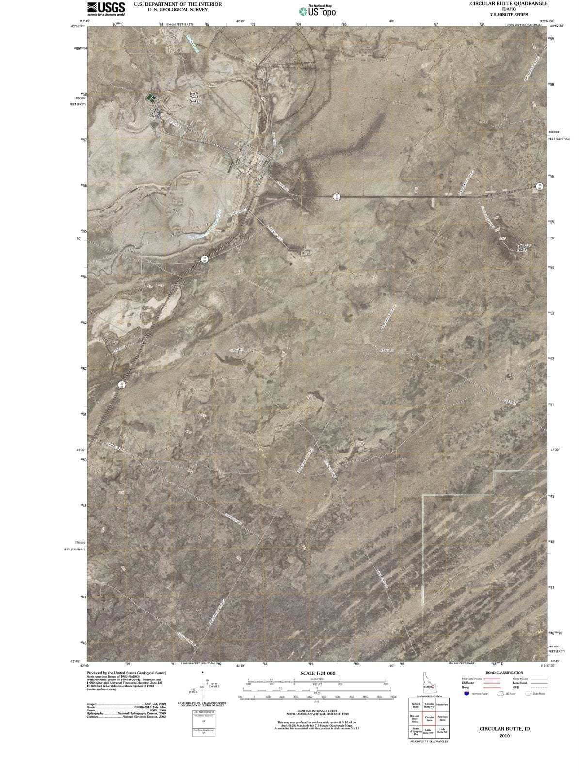 2010 Circular Butte, ID - Idaho - USGS Topographic Map