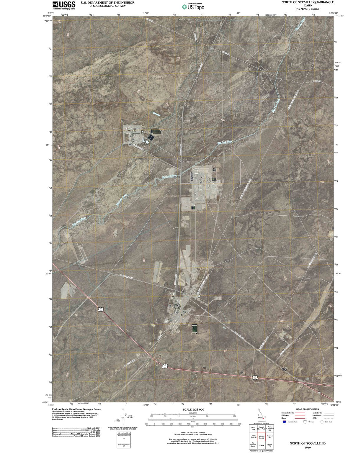 2010 North of Scoville, ID - Idaho - USGS Topographic Map