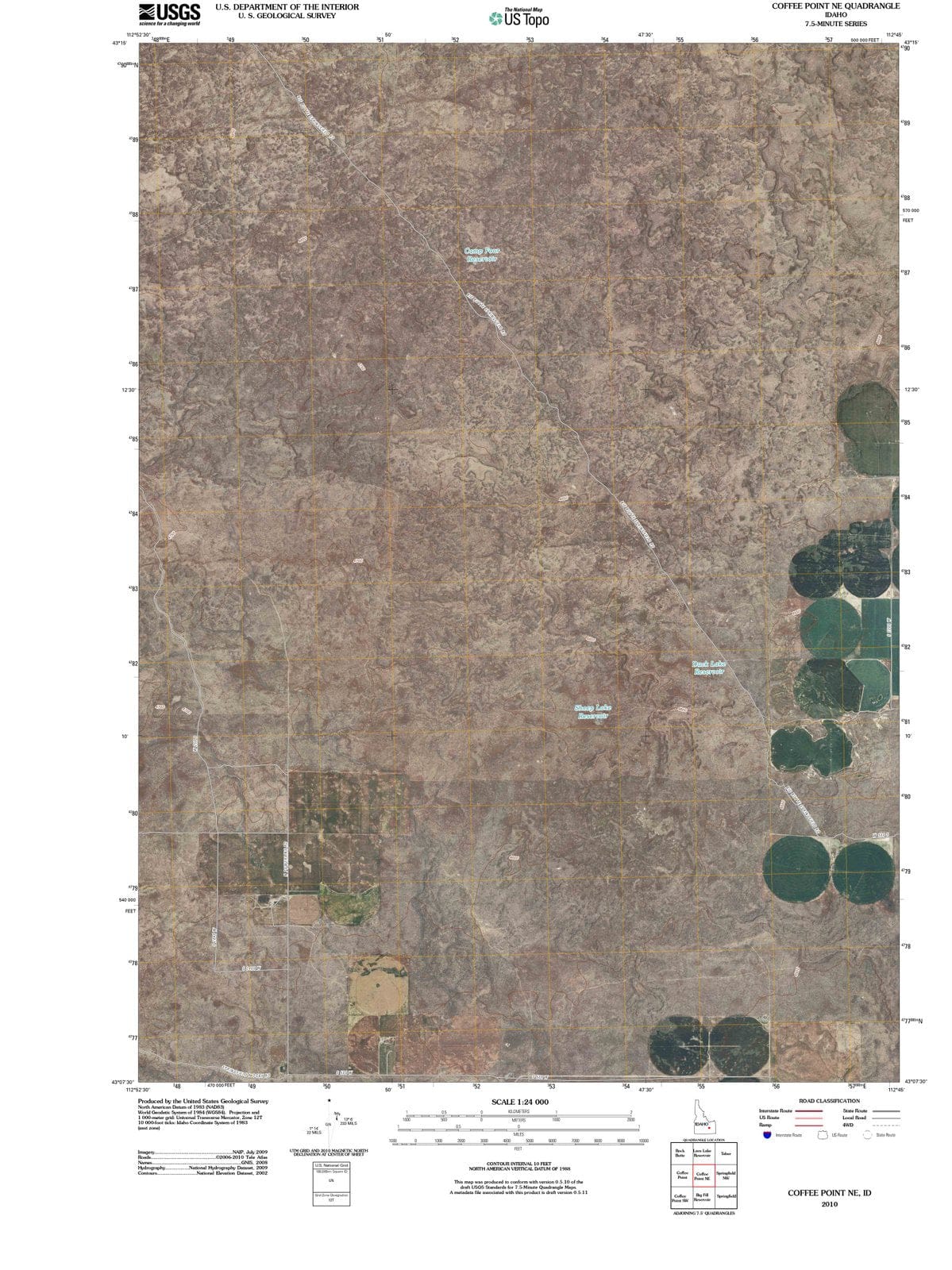 2010 Coffee Point, ID - Idaho - USGS Topographic Map v2