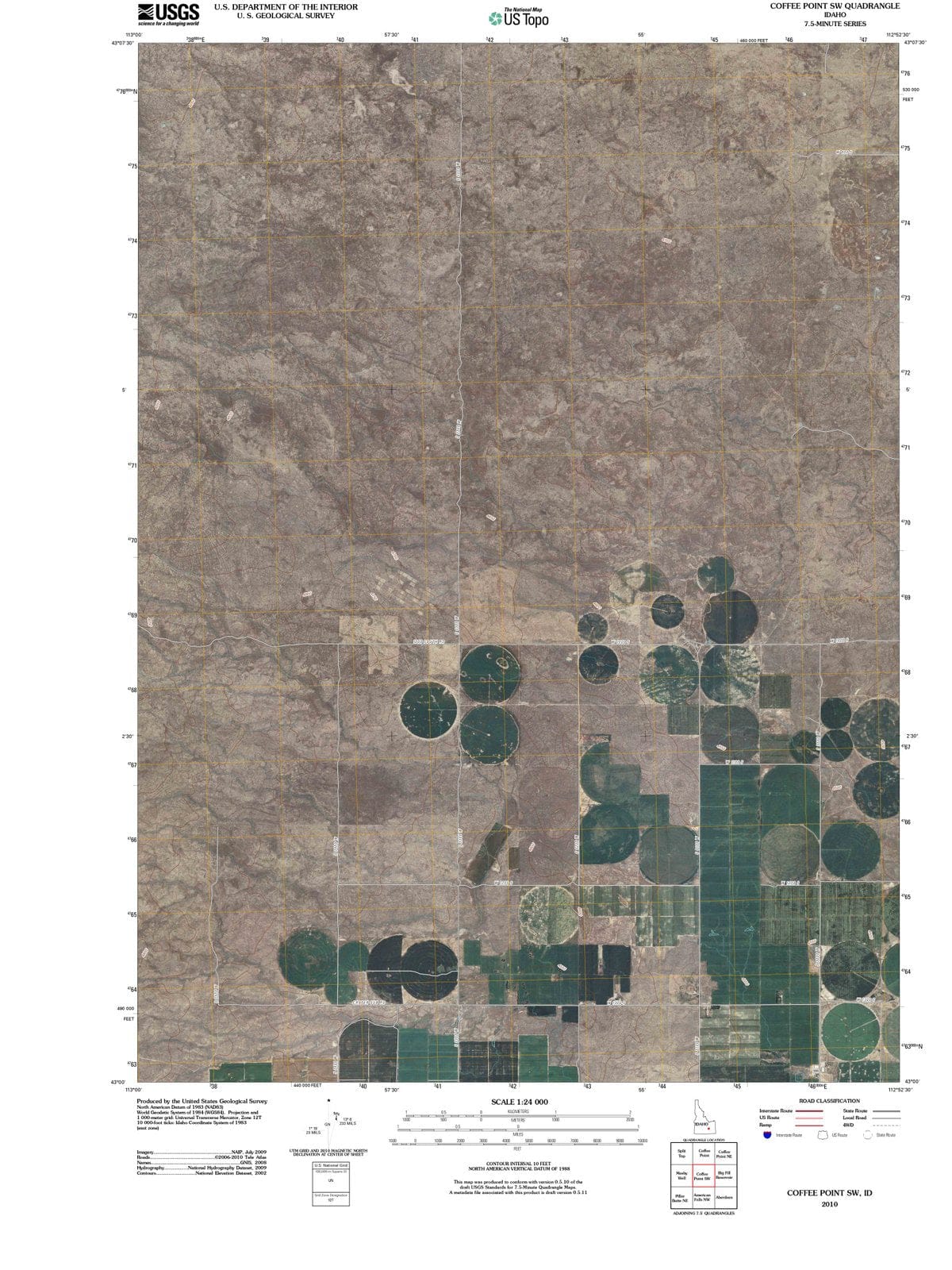 2010 Coffee Point, ID - Idaho - USGS Topographic Map v3