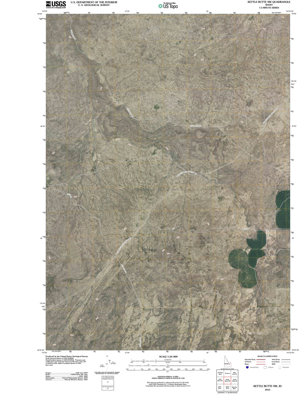 2010 Kettle Butte, ID - Idaho - USGS Topographic Map v3