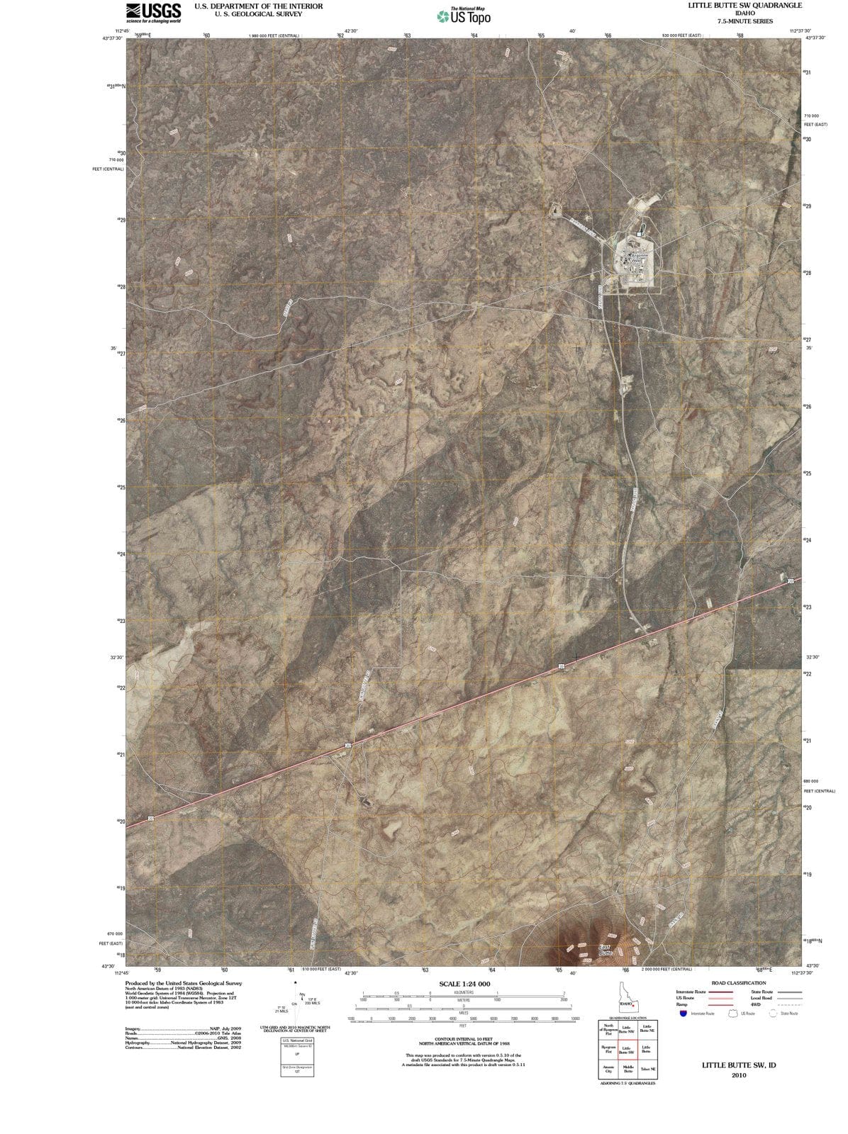 2010 Little Butte, ID - Idaho - USGS Topographic Map v4