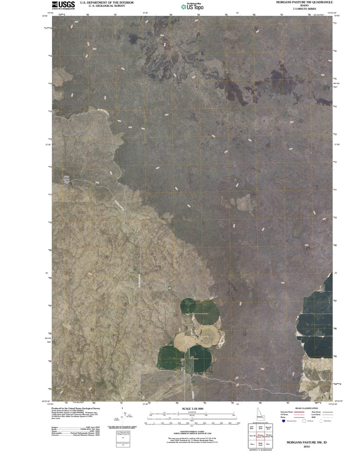 2010 Morgans Pasture, ID - Idaho - USGS Topographic Map v2