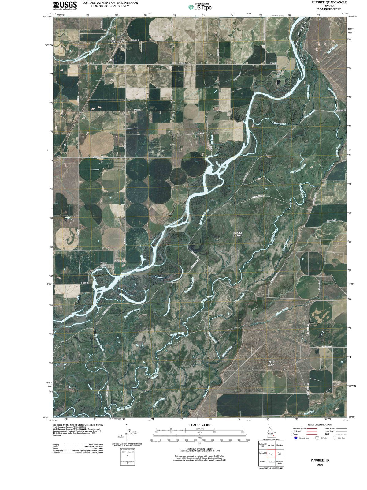 2010 Pingree, ID - Idaho - USGS Topographic Map