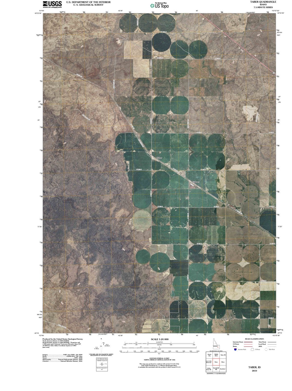 2010 Taber, ID - Idaho - USGS Topographic Map