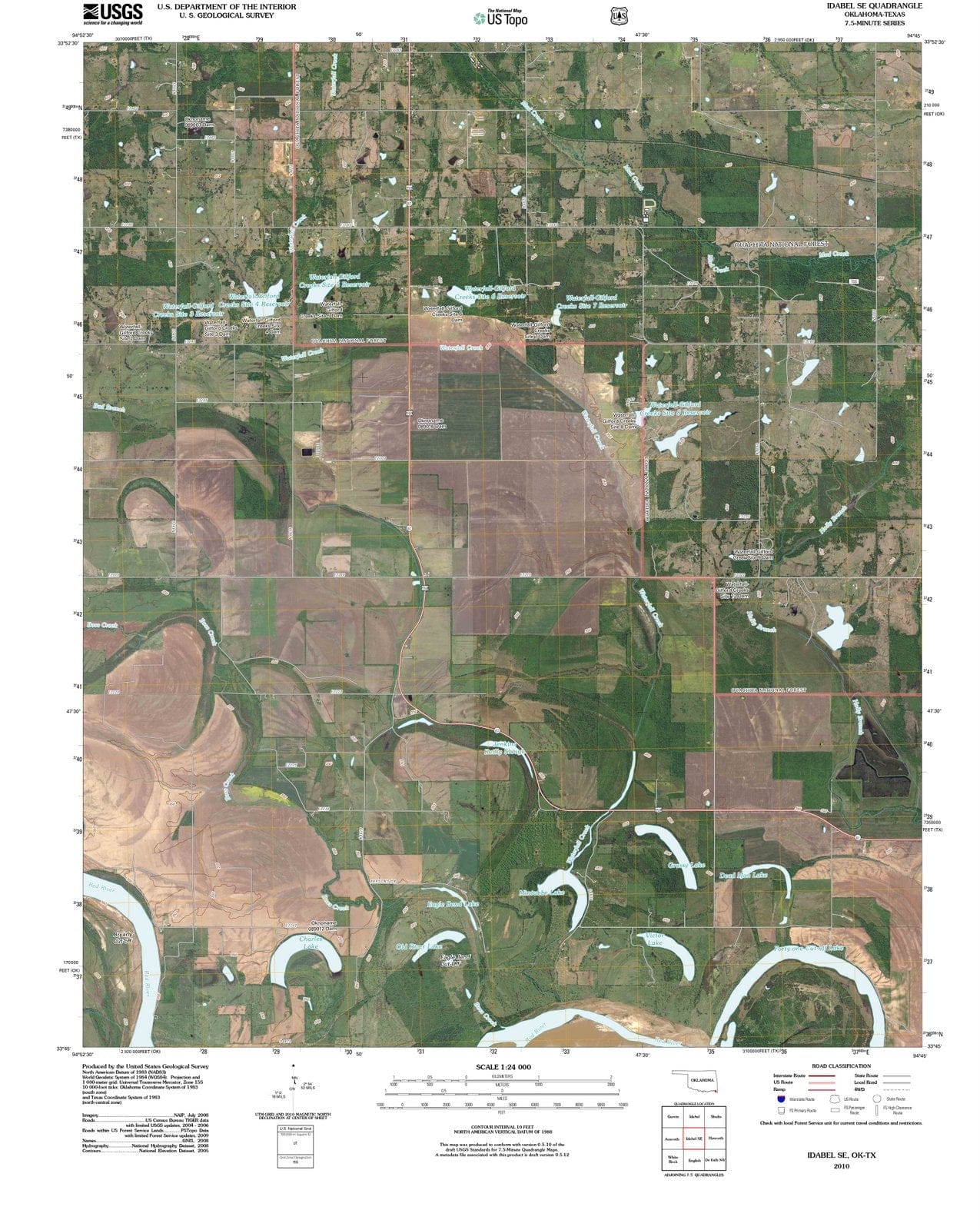 2010 Idabel, OK - Oklahoma - USGS Topographic Map